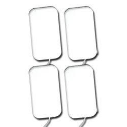 Economy 2" x 3.5" White Foam Rectangle EMS & TENS Electrode Pad - 1 Pack (4 Pads) - Tens Units