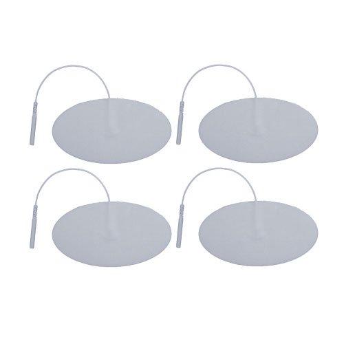 Economy 2" x 4" White Foam Oval EMS & TENS Electrode Pad - 1 Pack (4 Pads) - Tens Units
