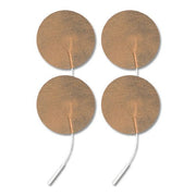 Economy 3" Tan Cloth Round EMS & TENS Electrode Pad - 1 Pack (4 Pads)