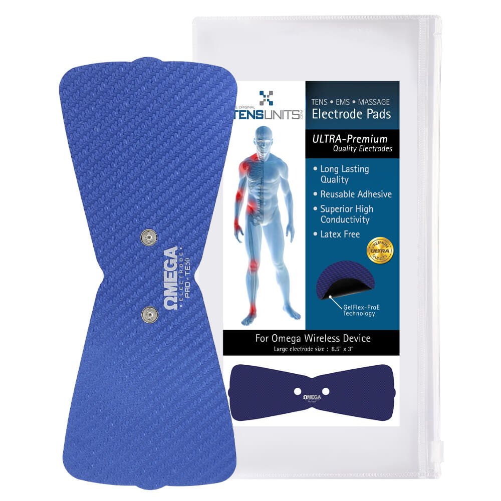 Ultra Premium: Optimal Comfort Butterfly Electrode: 8.5"x3.5", w/ Wire