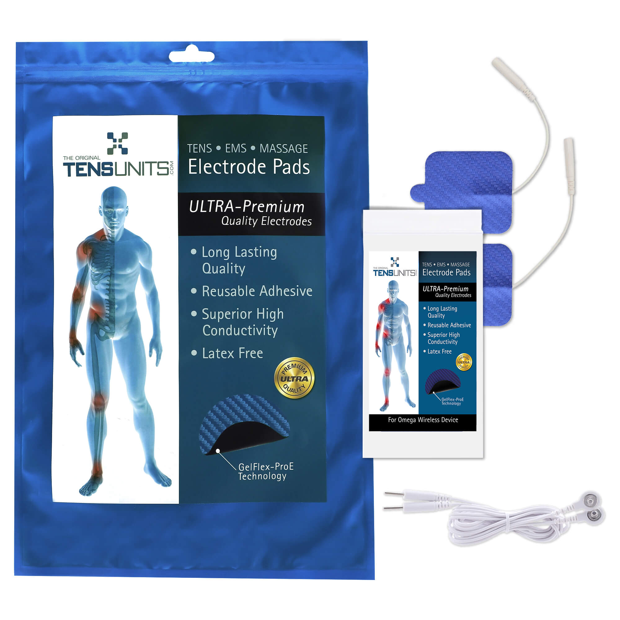 Make It Wired: 8 Premium Comfort Plus: 2"x2" Blue Pads for Enhanced Use