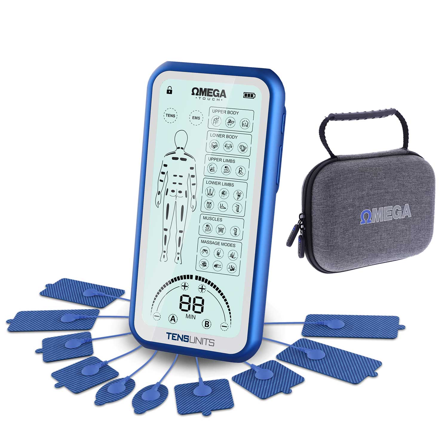 Omega Touch Tens Unit for Effective Pain Relief with Case