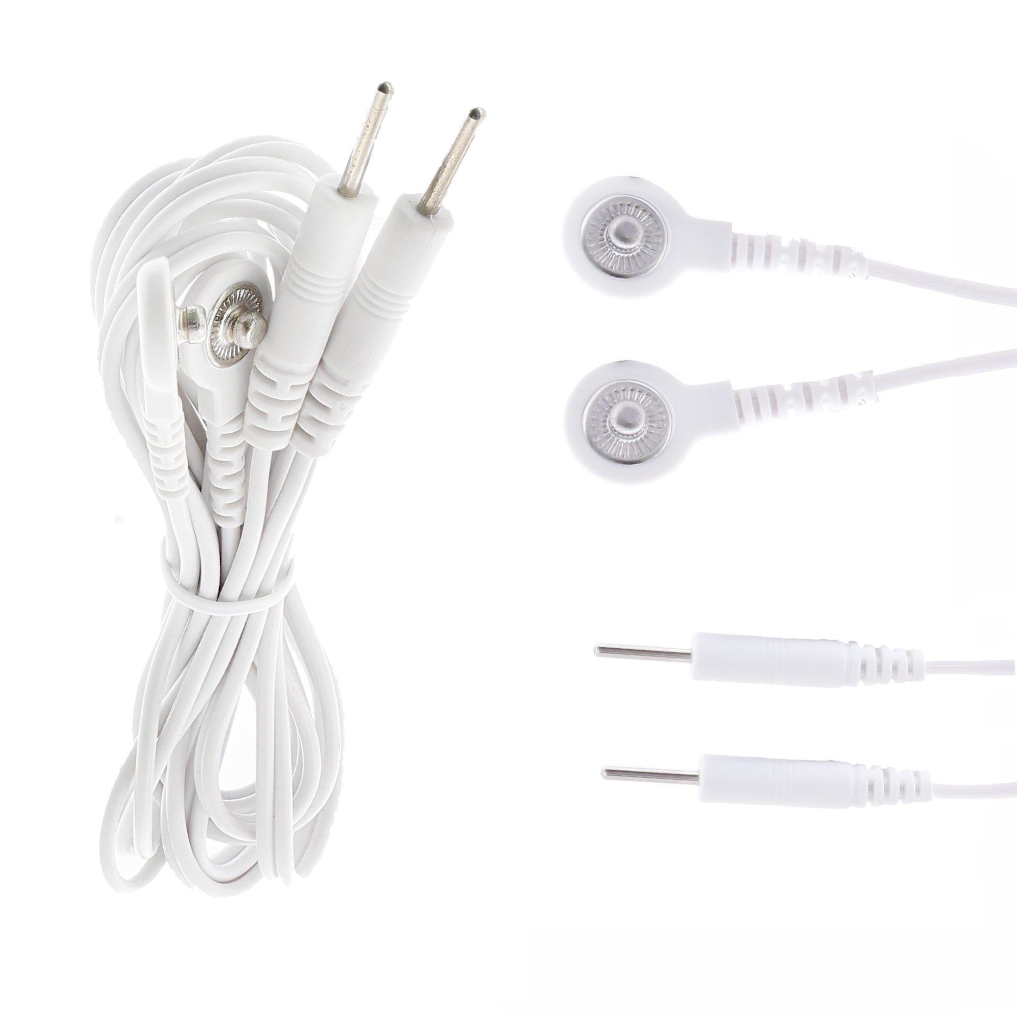 White Snap to Pig Tail Pin Lead Wire for Omega Wireless